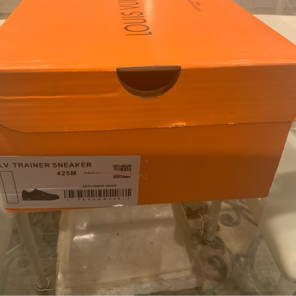 Louis Vuitton x Virgil Abloh LV Trainer Black Calf Leather Sneaker US Size 9 - Picture 7 of 9